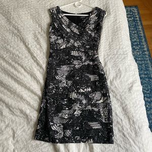 Adrianna Papell snake print mini dress